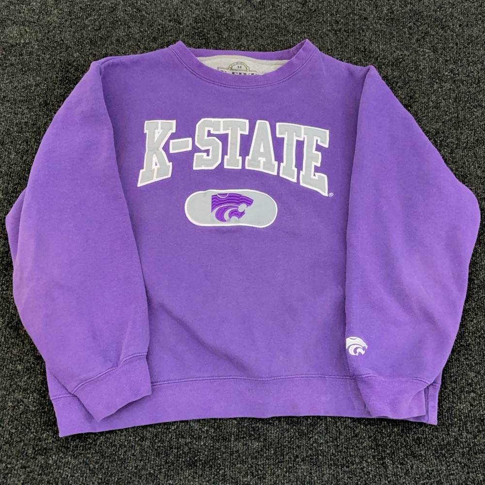 Kansas State Wildcats Sweatshirt Mens M Purple NCAA College E-FIVE K-State